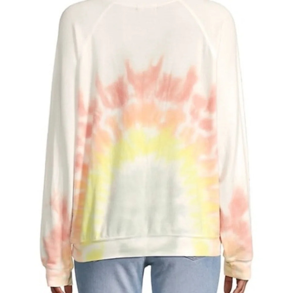WILDFOX Rainbow Tie Dye Sweatshirt L - Picture 2 of 2